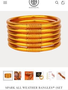 Budhagirl Spark All Weather Bangle Single New Small